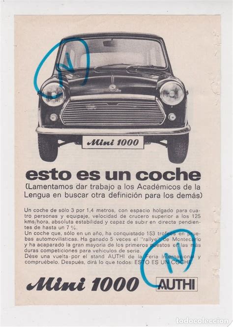 Publicidad t 1969. anuncio coche mini 1000. aut   Vendido ...