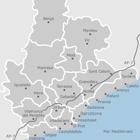 Pueblos De Barcelona Mapa | Mapa