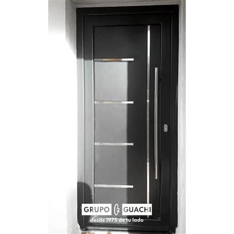 Puerta de entrada de PVC VALGA color gris   Puertas, ventanas y ...