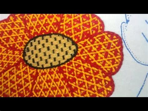 Puntada Fantasía | Bordar Pétalo flor 3   YouTube | Puntos de bordado ...