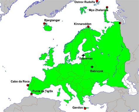 Punti estremi dell Europa   Wikipedia