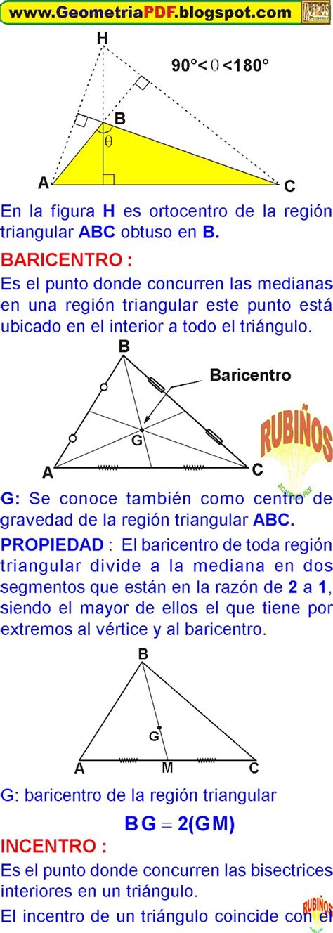 PUNTOS NOTABLES EN UN TRIÁNGULO GEOMETRIA BASICA ...