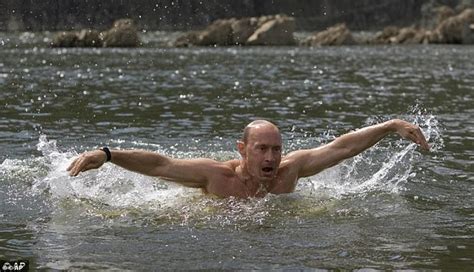 Putin does his best male model impression as he goes ...