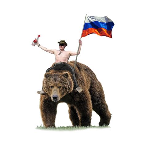 Putin riding a bear   Vladimir Putin   T Shirt | TeePublic