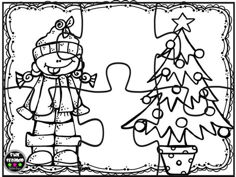 Puzzles navidad para colorear  5    Imagenes Educativas