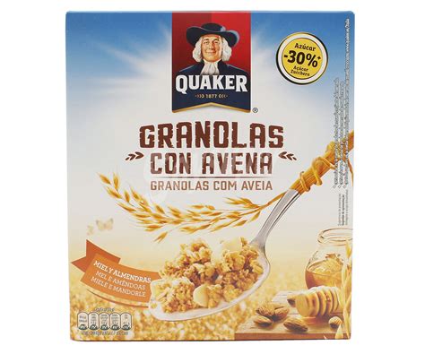 Quaker Cereales granolas con avena, miel y almendras Caja ...