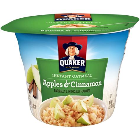 Quaker Instant Oatmeal, Apples & Cinnamon, 1.51 Oz ...