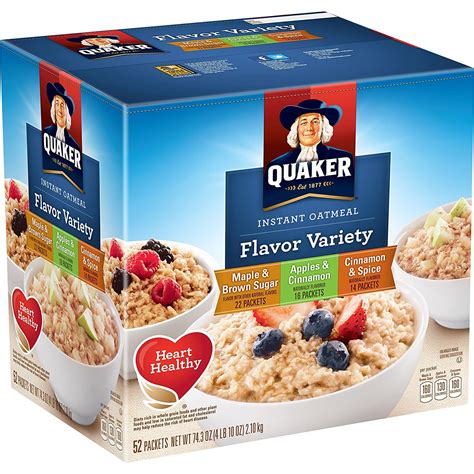 Quaker Instant Oatmeal Variety, 52 ct   Walmart.com   Walmart.com