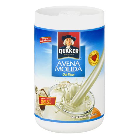 Quaker Oat Flour With Iron, 11.6 Oz, Avena Molida  813508   Packaging ...