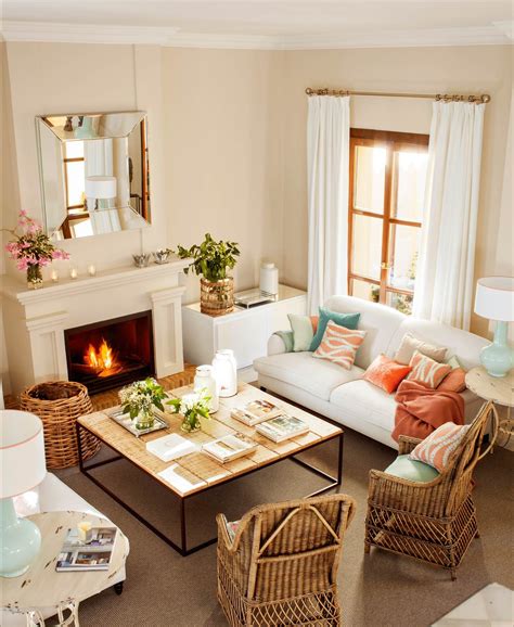 ¡Qué elegancia! | Decoracion | Living room with fireplace ...