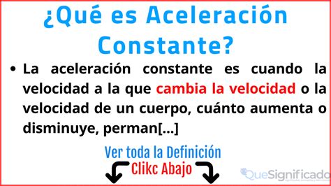 ¿Qué es Aceleración Constante?   Significado   Fórmula ...