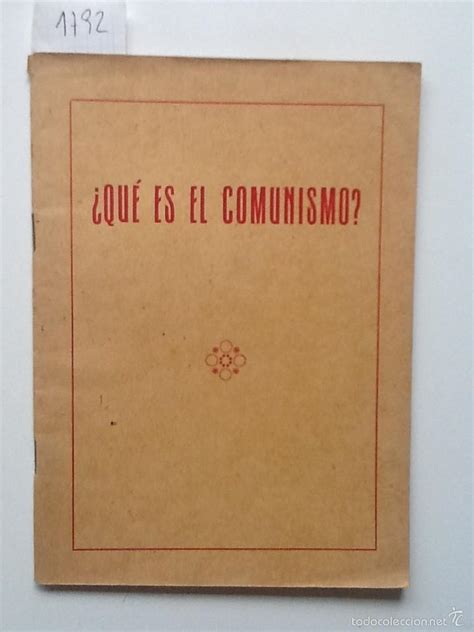 ¿que es el comunismo?. 1951. traduccion de conn   Comprar Libros de ...