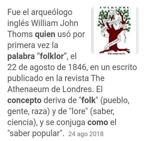 ¿Qué es el folklore? ¿Cuál es la etimología de la palabra folklore ...