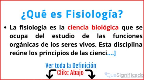 ¿Qué es Fisiología?   Significado   Estudio   Ejemplos   Tipos