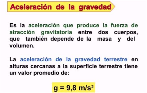 ¿Qué es la aceleración de la gravedad?   Gravedad
