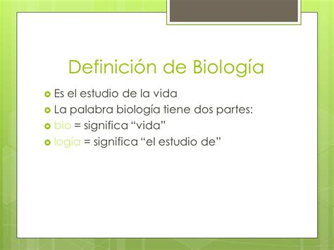 ¿Qué es la Biología? Por Wilfredo Santiago.   ppt descargar