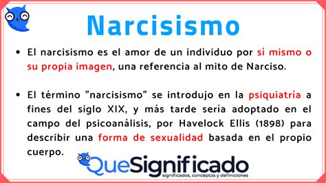 Qué es Narcisismo Significado Definición Personalidad