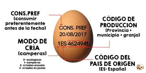 ¿Qué significan los códigos en los huevos?
