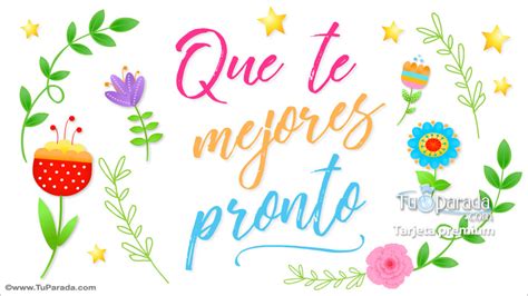 Que te mejores pronto   Pronta mejoría, tarjeta digital