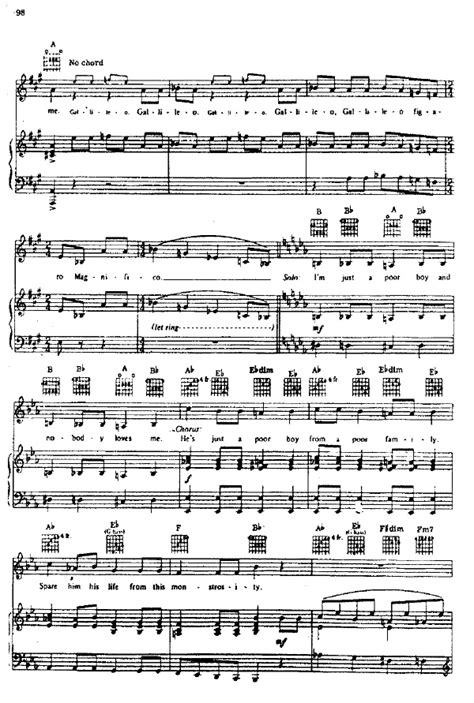 Queen   Bohemian Rhapsody | Partituras para Piano