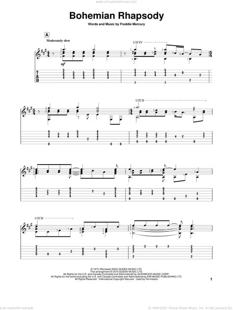 Queen   Bohemian Rhapsody sheet music  intermediate  for ...