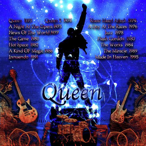 Queen Discography Digital Art by Michael Damiani