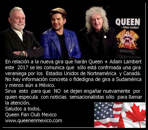 Queen en México: QUEEN + ADAM LAMBERT GIRA 2017: NO HAY ...