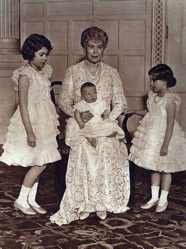 Queen Mary with her grandchildren Princess Elizabeth ...