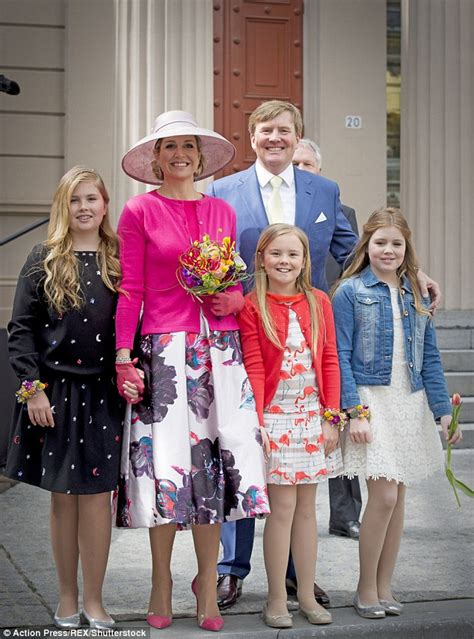 Queen Maxima joins her husband and their three daughters ...