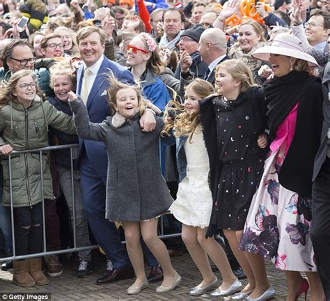 Queen Maxima joins her husband and their three daughters ...