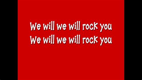 Queen  We Will Rock You Lyrics   YouTube