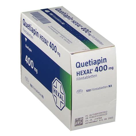 QUETIAPIN HEXAL 400 mg Filmtabletten 100 St   shop ...