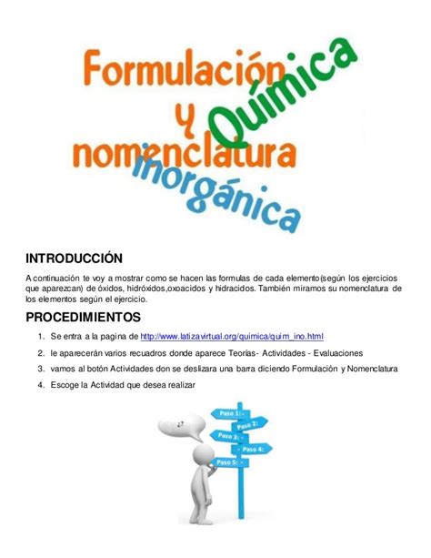 Quimica inorganica formulacion y nomenclatura