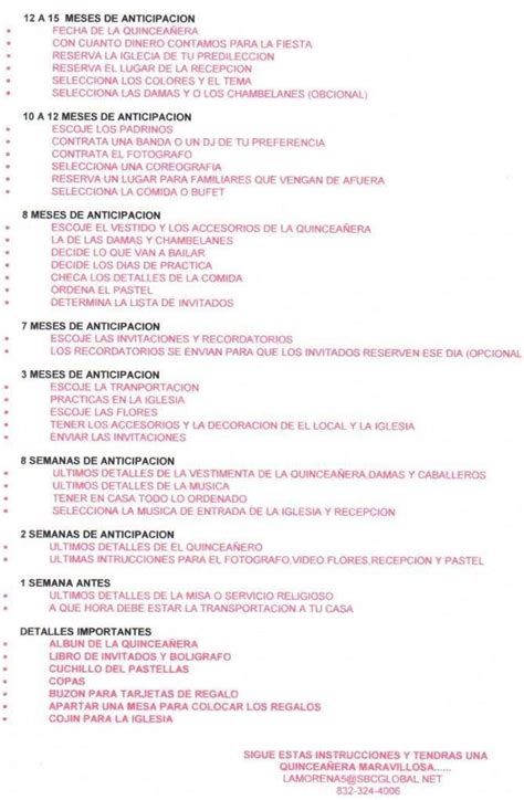 quinceanera padrinos list lista de padrinos related ...