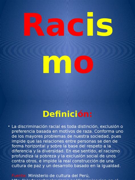 Racismo en El Perú | Discriminación | Racismo