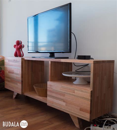 Rack Tv Madera Maciza   Diseño | Budala Muebles   $ 11.980 ...