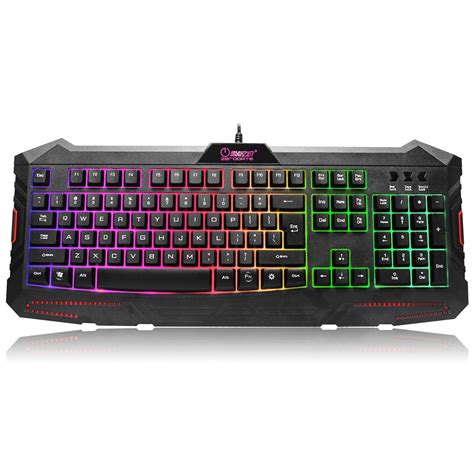 Rainbow Backlight Game Keyboard 104 Keys USB Wired ...