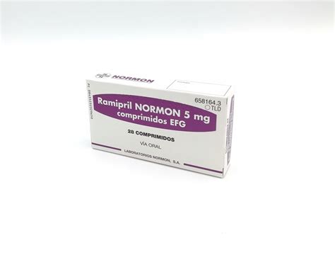 RAMIPRIL NORMON 5 mg COMPRIMIDOS EFG,56 comprimidos. Precio: 9.68€.