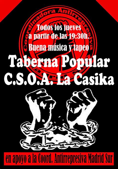 RASH MADRID SUR: TABERNA POPULAR C.S.O.A. LA CASIKA