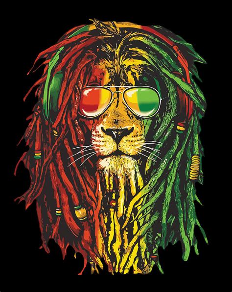 Rasta Lion Cool Dreadlock Rastafari Gift For Rasta Lover Digital Art by ...