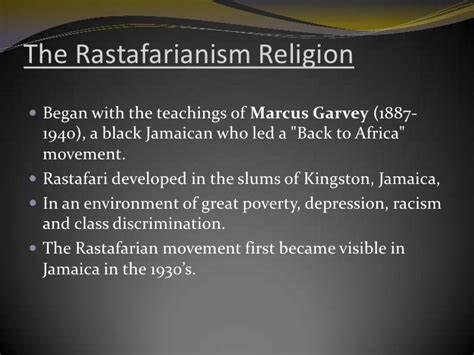 Rastafarianism Brief Overview