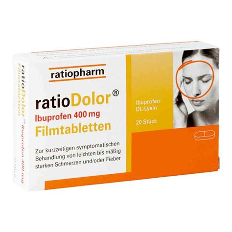 ratioDolor Ibuprofen 400 mg 20 stk – günstig bei apotheke.at