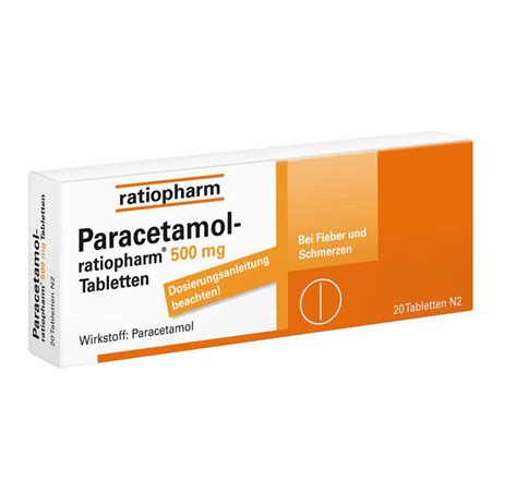 ratiopharm Paracetamol 500 mg Tabletten  PZN 1126111 ...