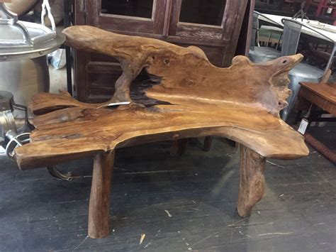 Raw edge wood bench from Wrightwood furniture for foyer ...