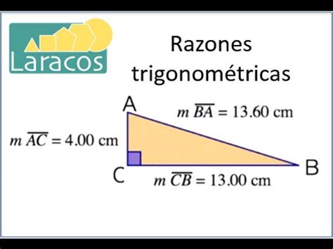 Razones trigonométricas  ángulo A de un triángulo ...
