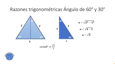 Razones trigonométricas de 45°, 60° y 30°   YouTube
