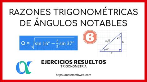 Razones trigonométricas de ángulos notables ejercicios ...