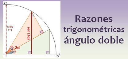 Razones trigonométricas del ángulo doble