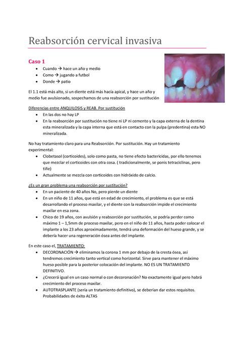 Reabsorción cervical invasiva   StuDocu