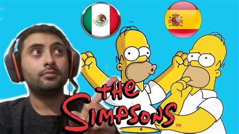 REACCIÓN | LOS SIMPSONS DOBLAJE CASTELLANO VS LATINO   YouTube